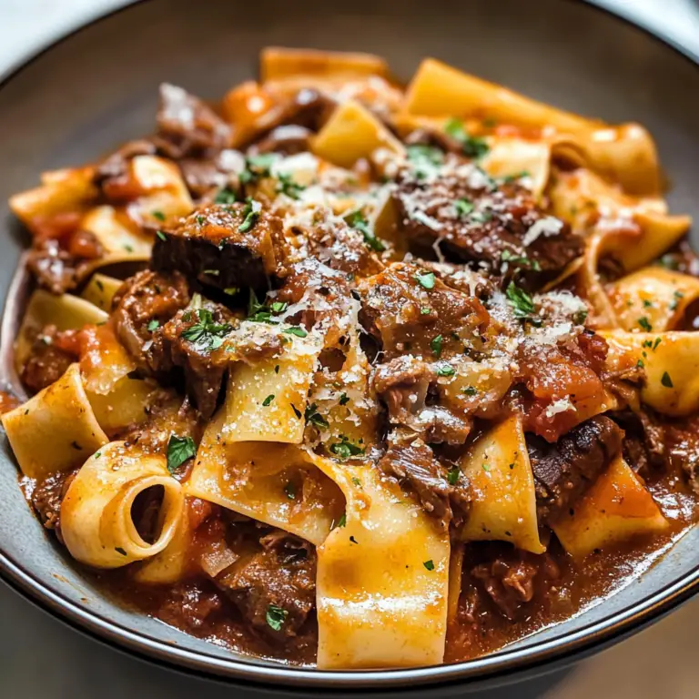 Braised Steak Ragu with Pappardelle