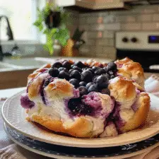 Fluffy Cottage Cheese Blueberry Cloud Bread