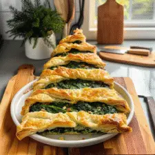Spinach Puff Pastry Christmas Tree