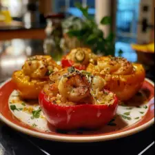 Crab and Shrimp Stuffed Bell Peppers